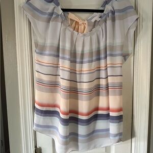 LC Lauren Conrad Pastel Striped Blouse